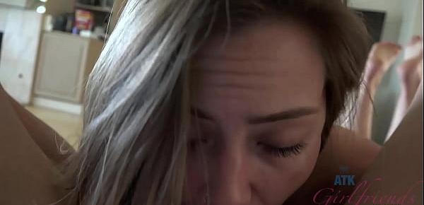 Beautiful Amateur model sucks cock for cash...gives FOOTJOB and gets fucked (POV - Avery Christy)